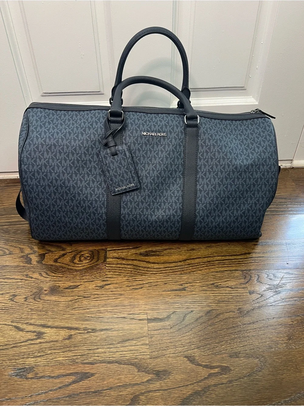 Michael Kors Men’s Harrison weekender Navy/Black Signature Duffel Bag